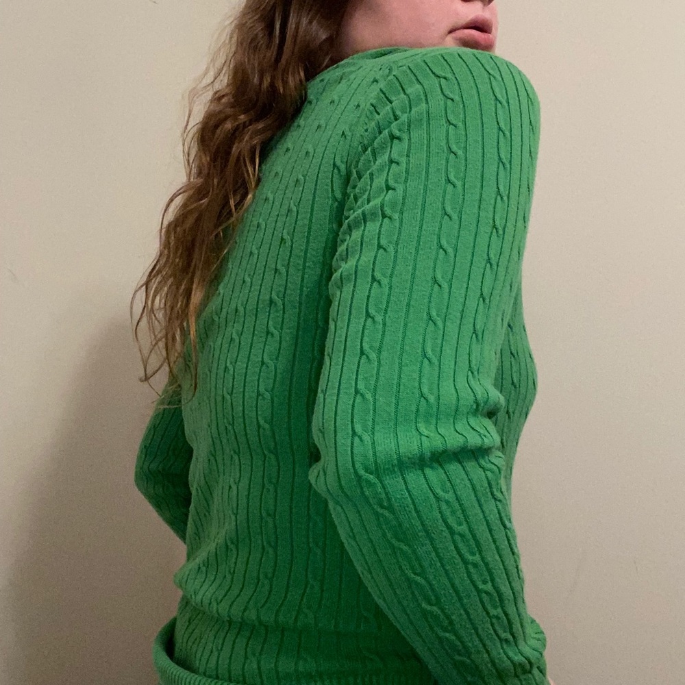 Tommy Hilfiger Kelly green cable knit sweater